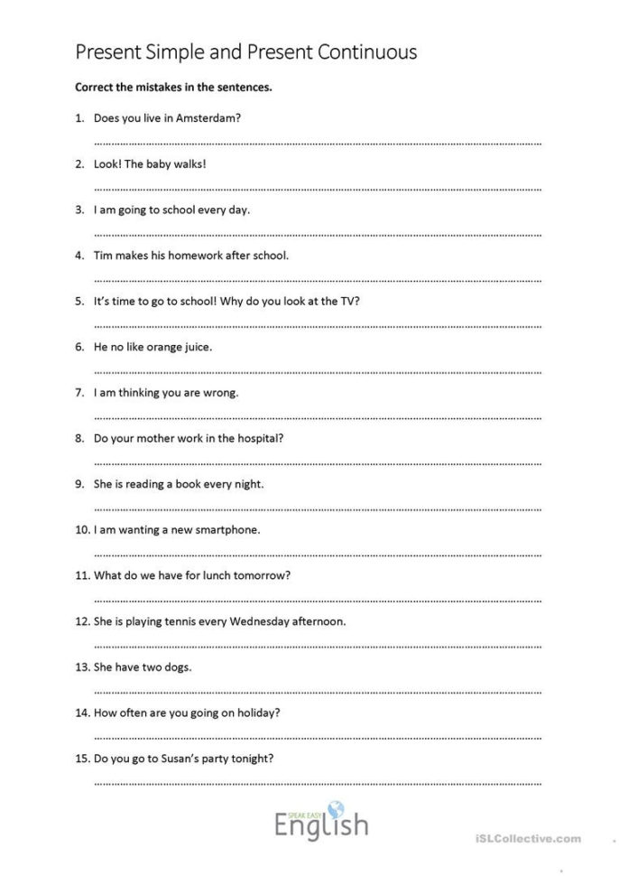 Grammar Correction Worksheets — db-excel.com