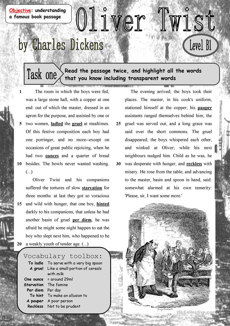 English Esl Oliver Twist Worksheets  Most Downloaded 4