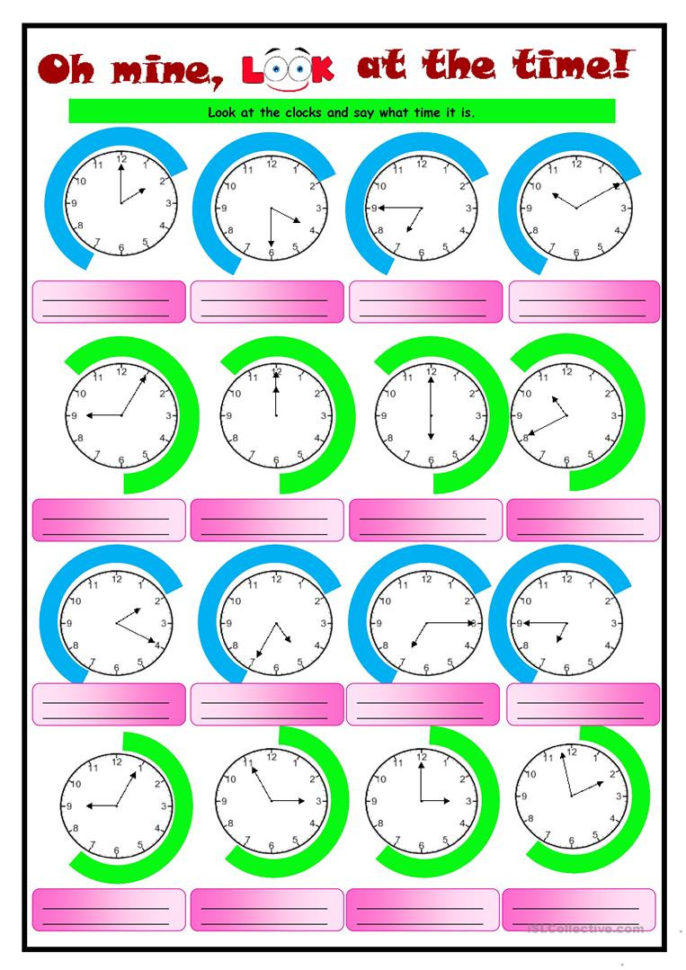 English Esl Telling The Time Worksheets  Most Downloaded 64 Results