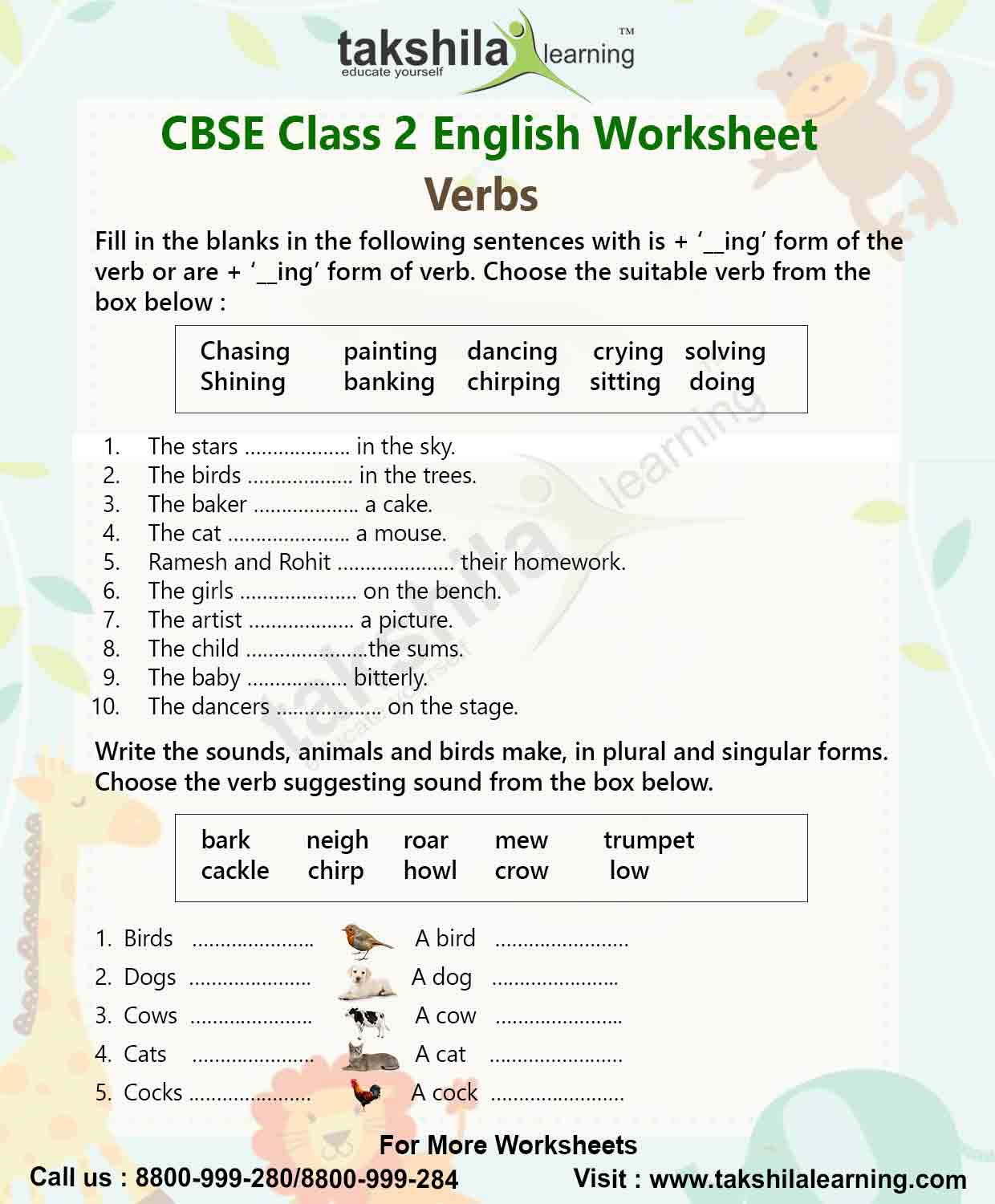 English Worksheets Grade 4 Printable