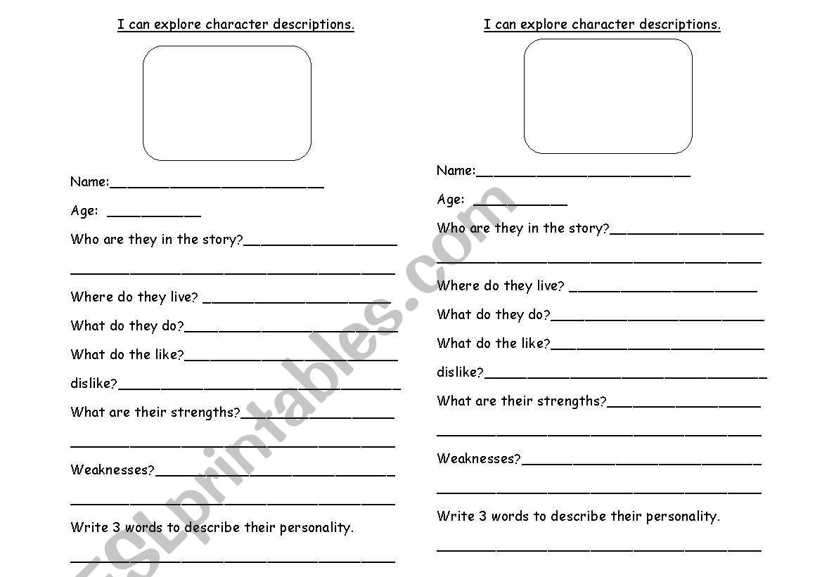 Character Change Worksheet For Kindergarten
