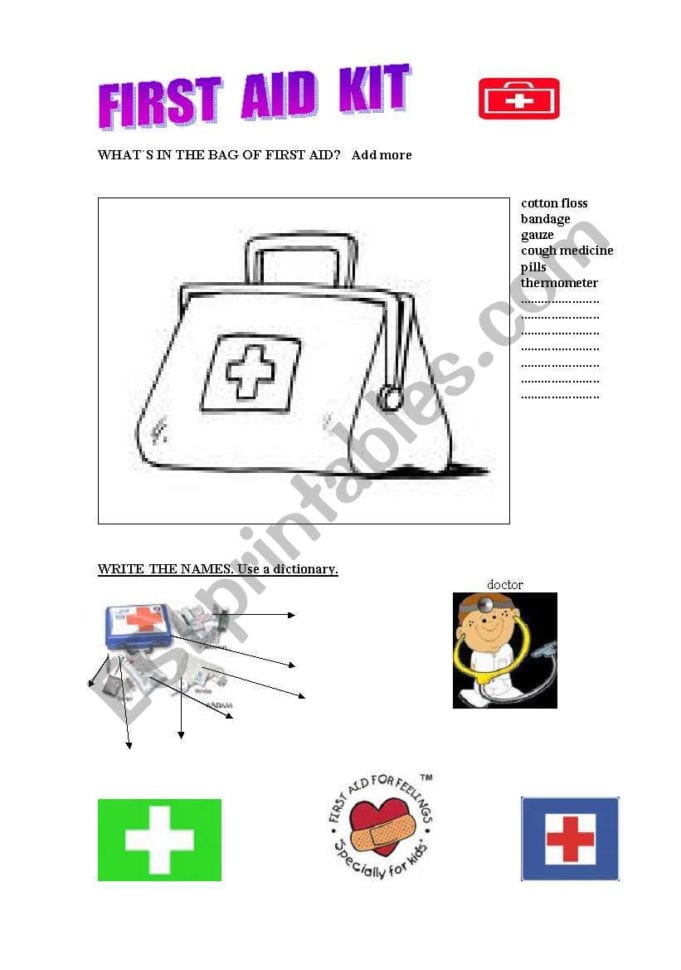 English Worksheets Ft Aid Kit