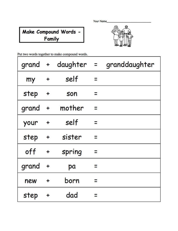 English Worksheets Ks1 Free Printable Compound Words
