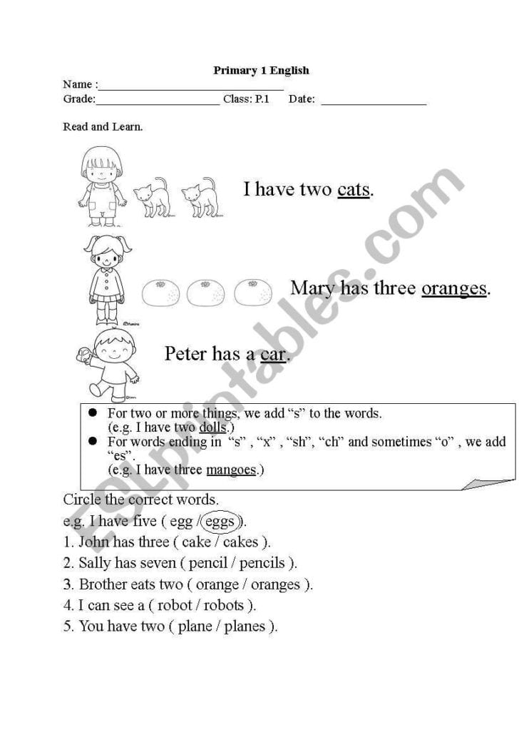 Learning To Read Worksheets