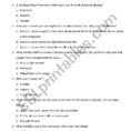 English Worksheets Multiple Choice  Reading Comprehension