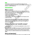 English Worksheets Science Project