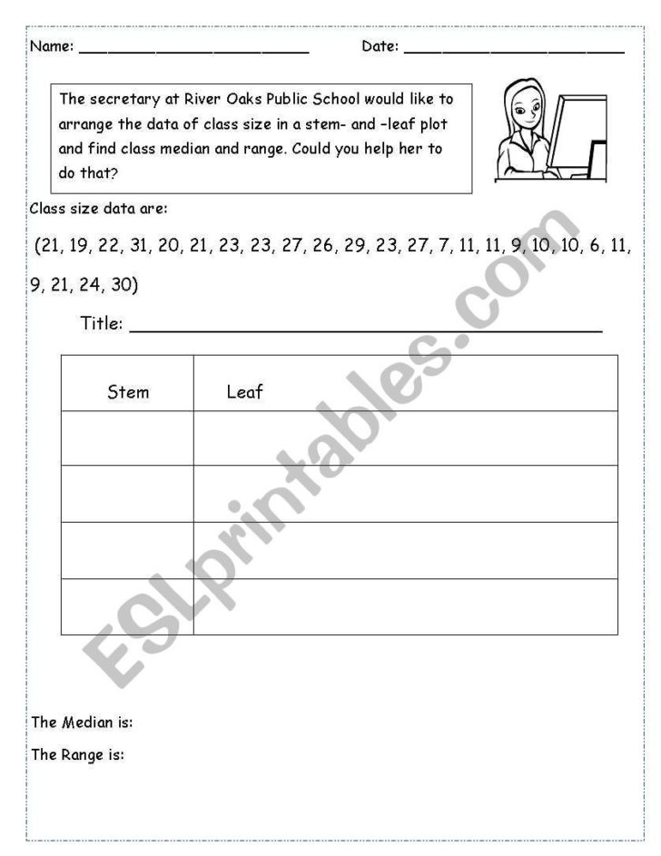 Stem And Leaf Plot Worksheet Pdf