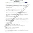 English Worksheets The Odyssey Film Guide