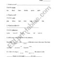 English Worksheets Worksheet Identify Nouns Verbs And