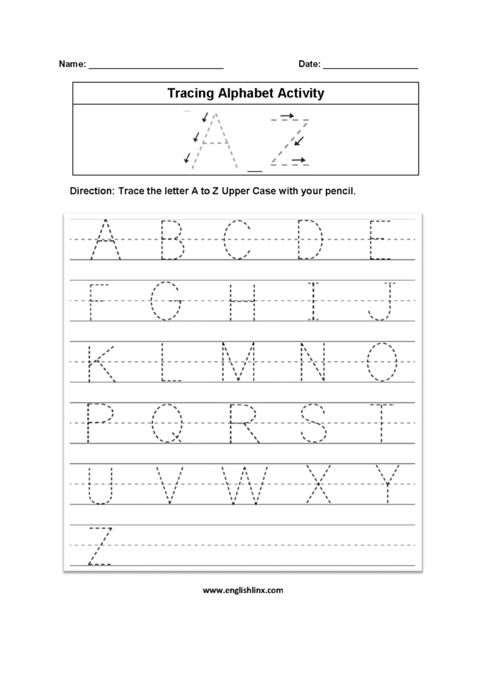 Englishlinx  Alphabet Worksheets