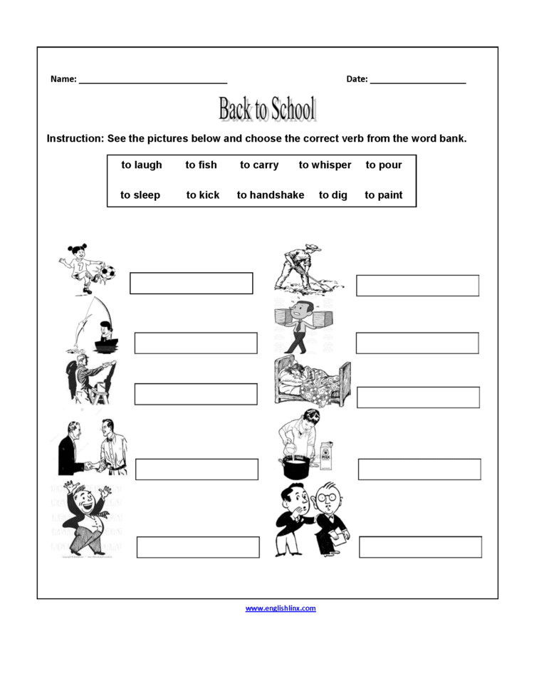 Englishlinx  Back To School Worksheets