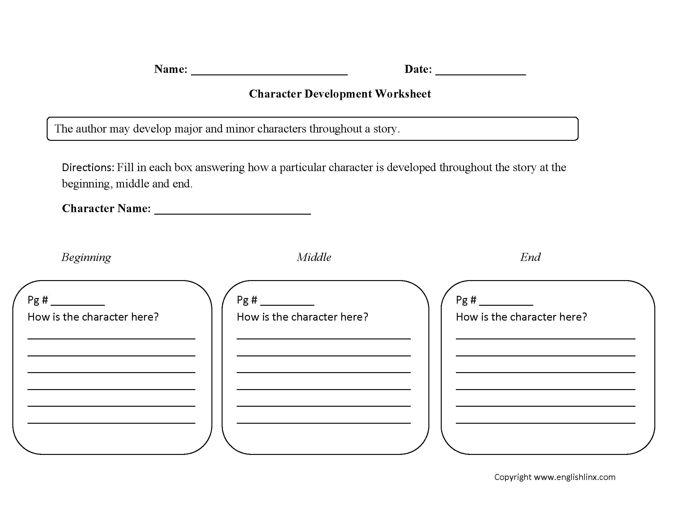 character education worksheet pdf