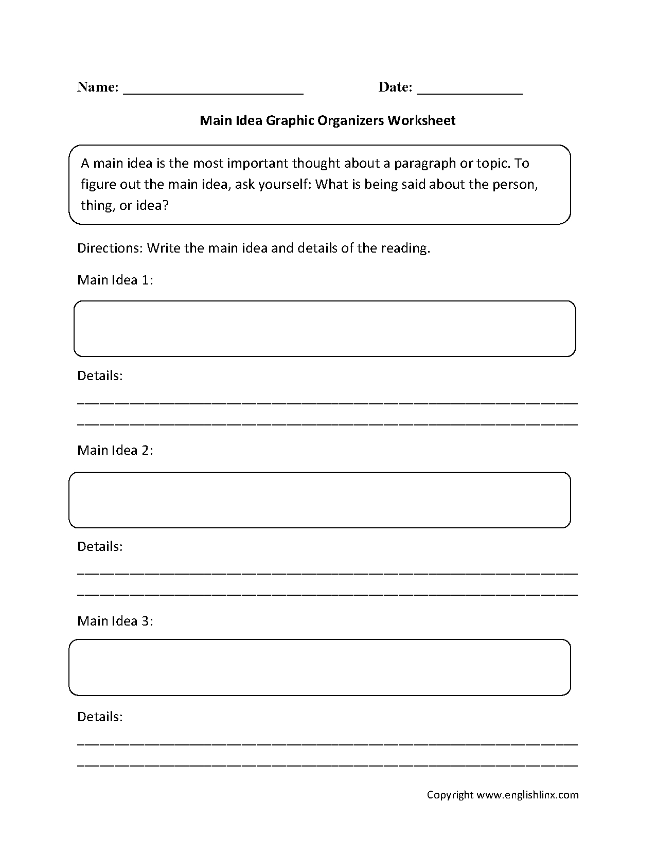 Englishlinx  Graphic Organizers Worksheets