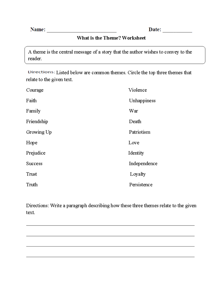 Englishlinx  Theme Worksheets