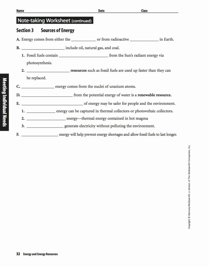 Environmental Science Worksheets And Resources Answers
