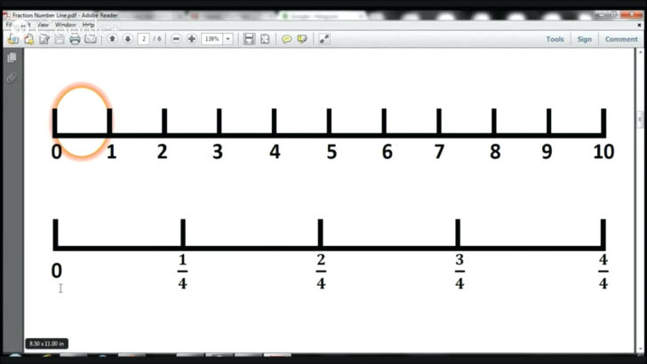 Free Fraction Number Line Worksheets 3Rd Grade