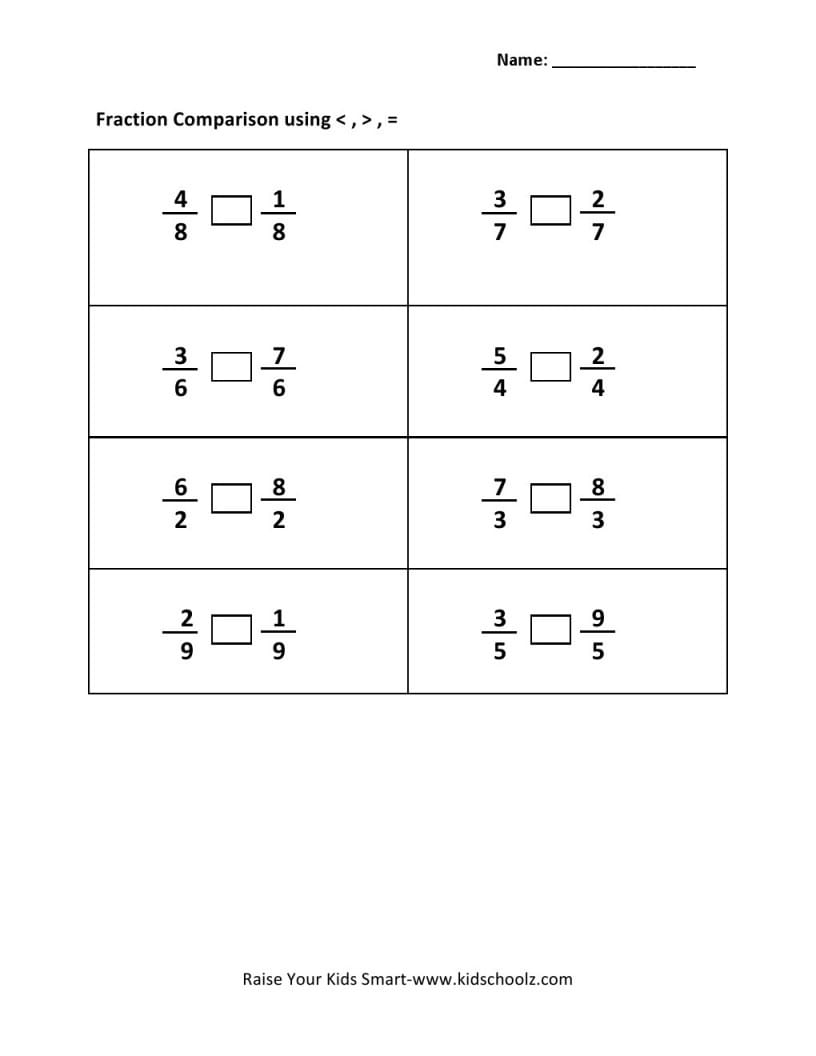 fraction-number-line-sheets
