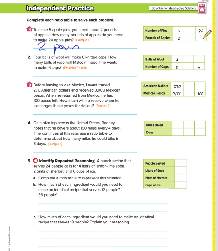 Ratio Activity Worksheet Answers