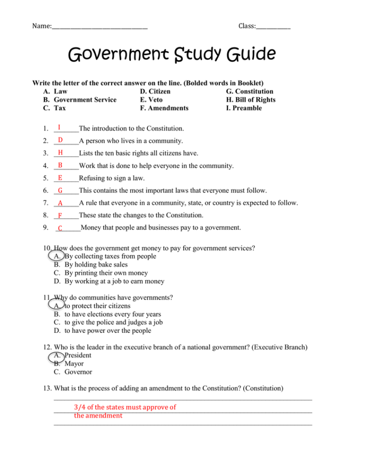 Ernment Study Guide Answers Quiz On 225