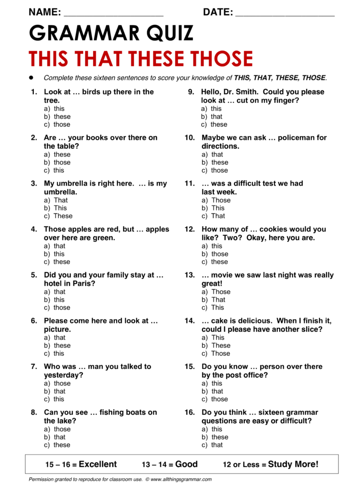 tally assignments for practice