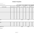 Estimate Pricing Sheet Subcontractor