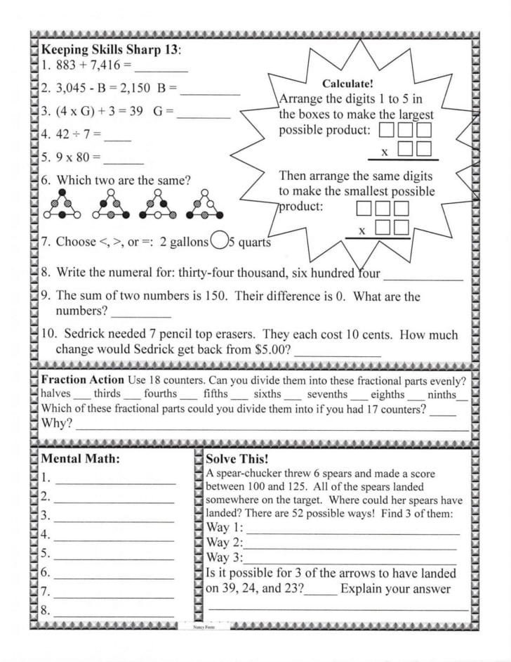 Estimating Sums And Differences Worksheets
