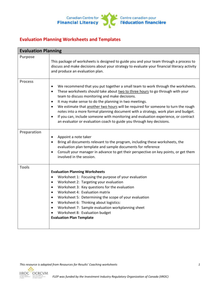 Evaluation Budget