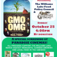 Events  Williams Lake Film – Gmo Omg  Oct 25