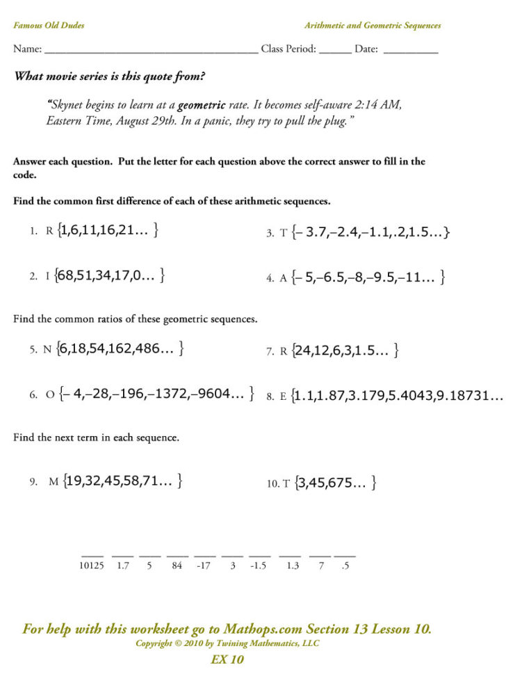 3 6 arithmetic sequences as linear functions