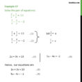 Example 17  Solve 2X  3Y  13 5X  4Y  2