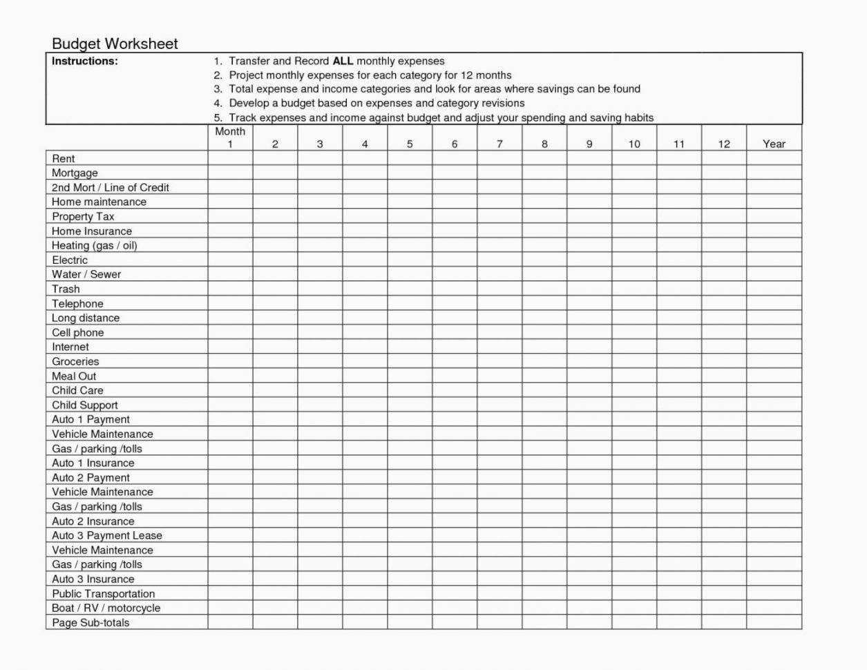 Excel Daily Budget Spreadsheet  Free Download