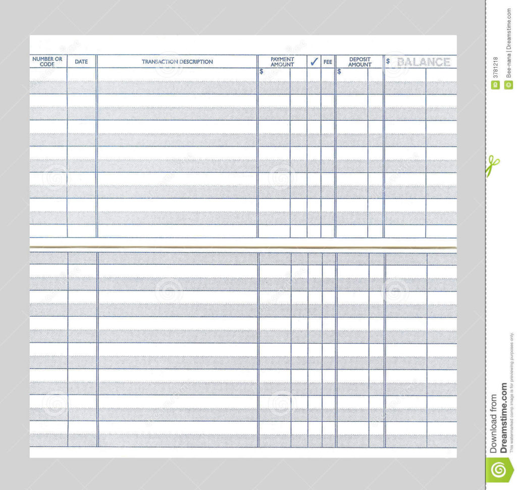 Excel  Printable Checkbook Register Printable Check