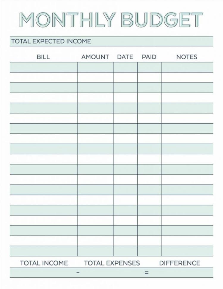 Excel S For Monthly Expenses Sheet Household