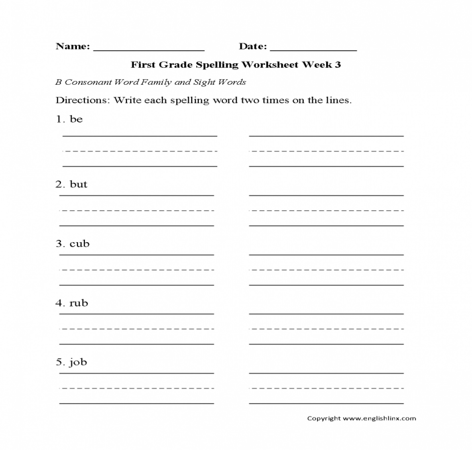 Excellent 3Rd Grade Spelling Words Printable Word Worksheets —