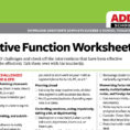 Executive Function Worksheets For Adults Order Of Operations