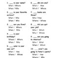 Exercises Wh Question Words  English Esl Worksheets