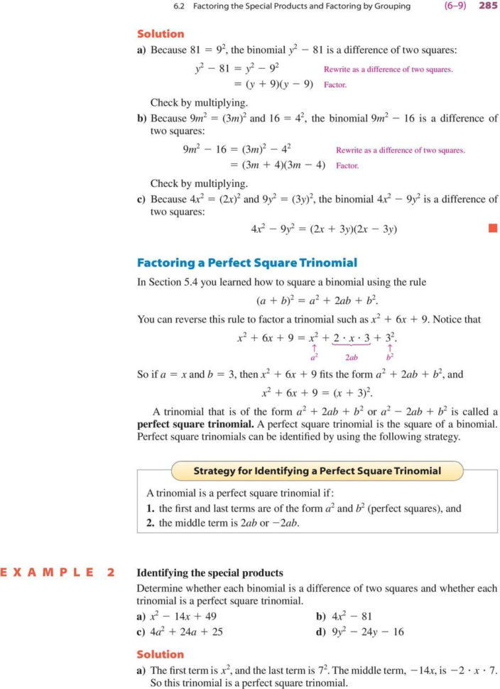Explain How To Factor The Difference Of Two Squares
