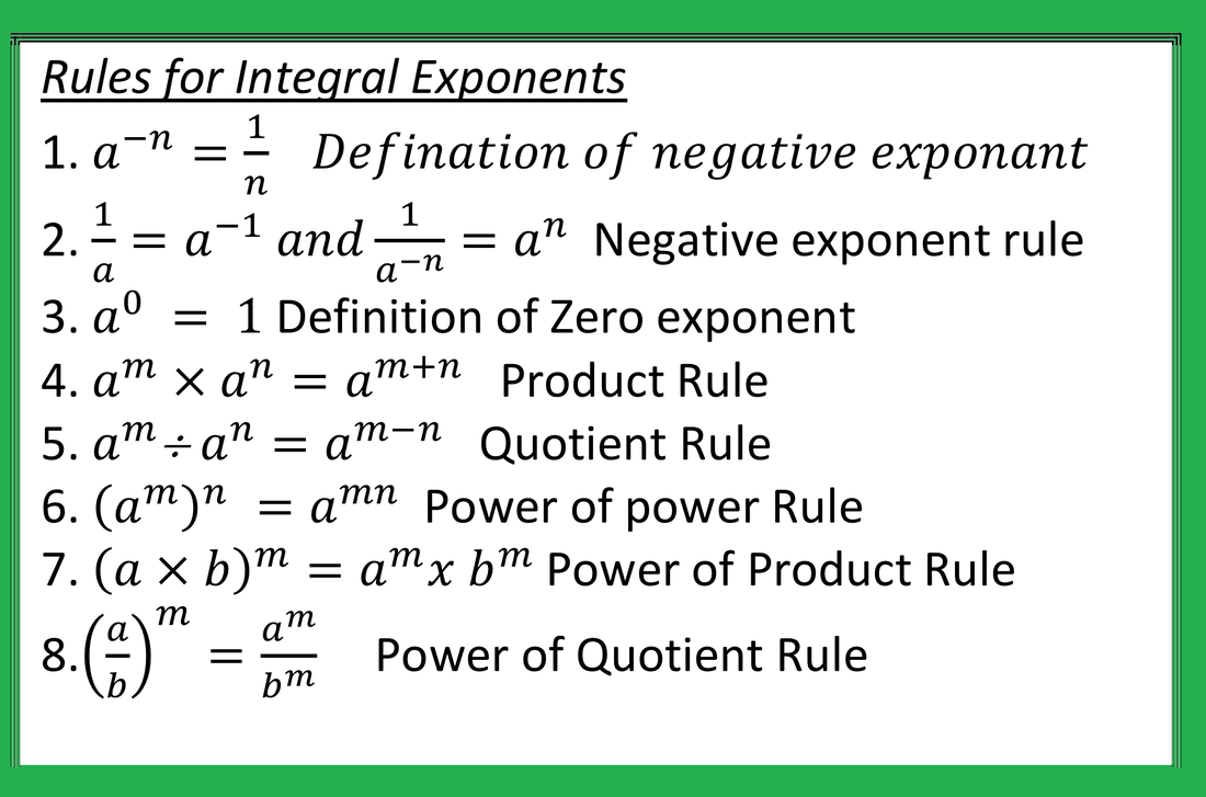 Exponent And Power  Jsunil Tutorial Cbse Maths  Science