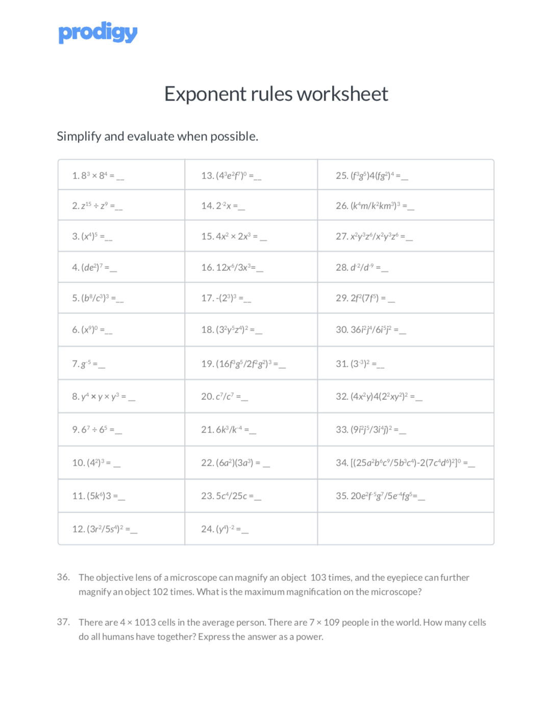 Exponent Rules 7 Key Strategies To Solve Tough Equations  Prodigy