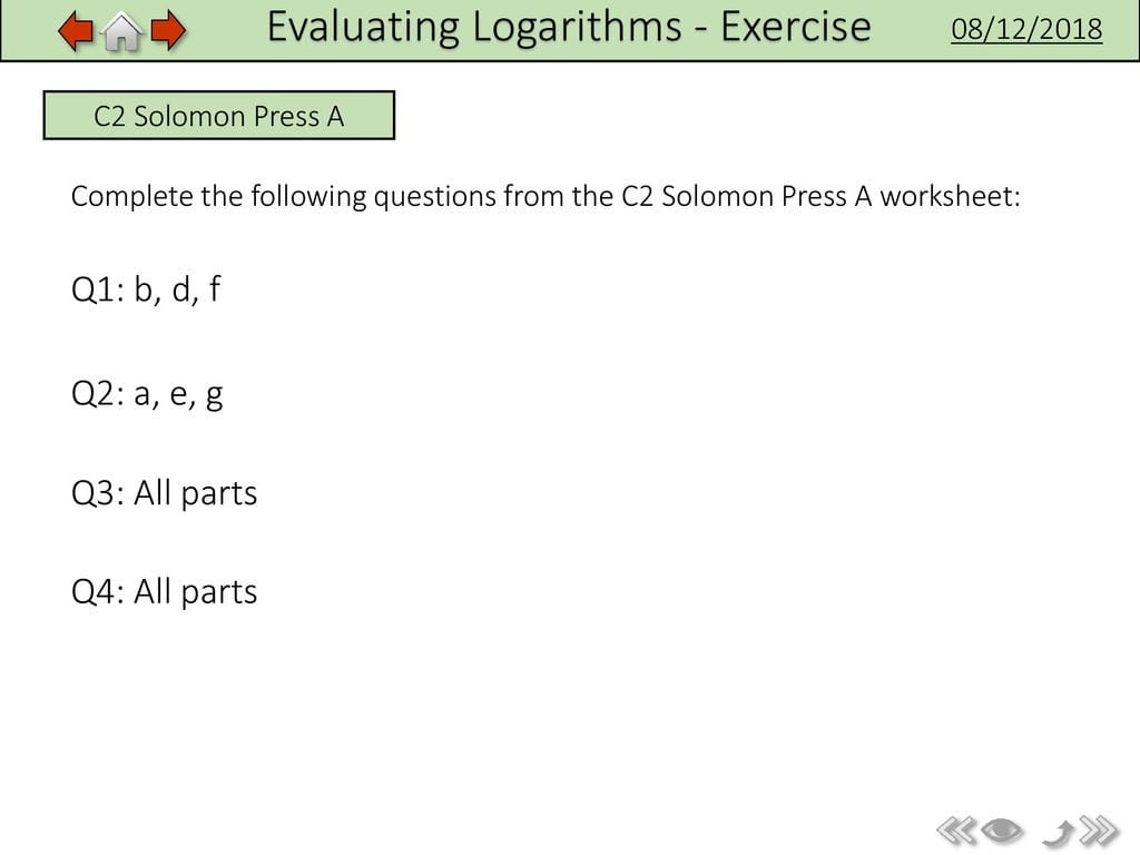 Exponentials And Logarithms  Ppt Download