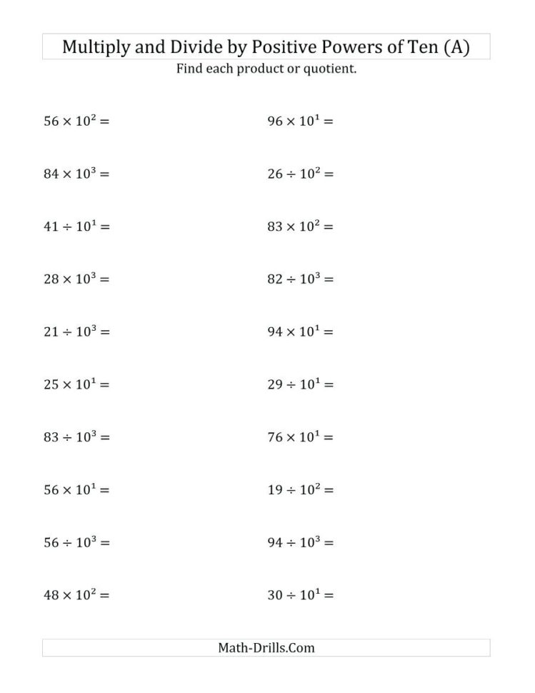 Exponents And Division Worksheet Math The Multiplying And Exponents And Division Worksheet Math The Multiplying And