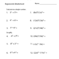 Exponents Review Worksheet  Free Printable Educational