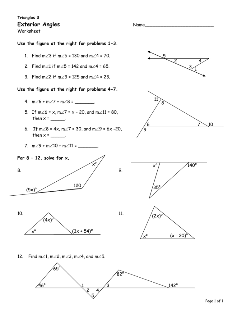 Exterior Angle Theorem  Triangle Angle