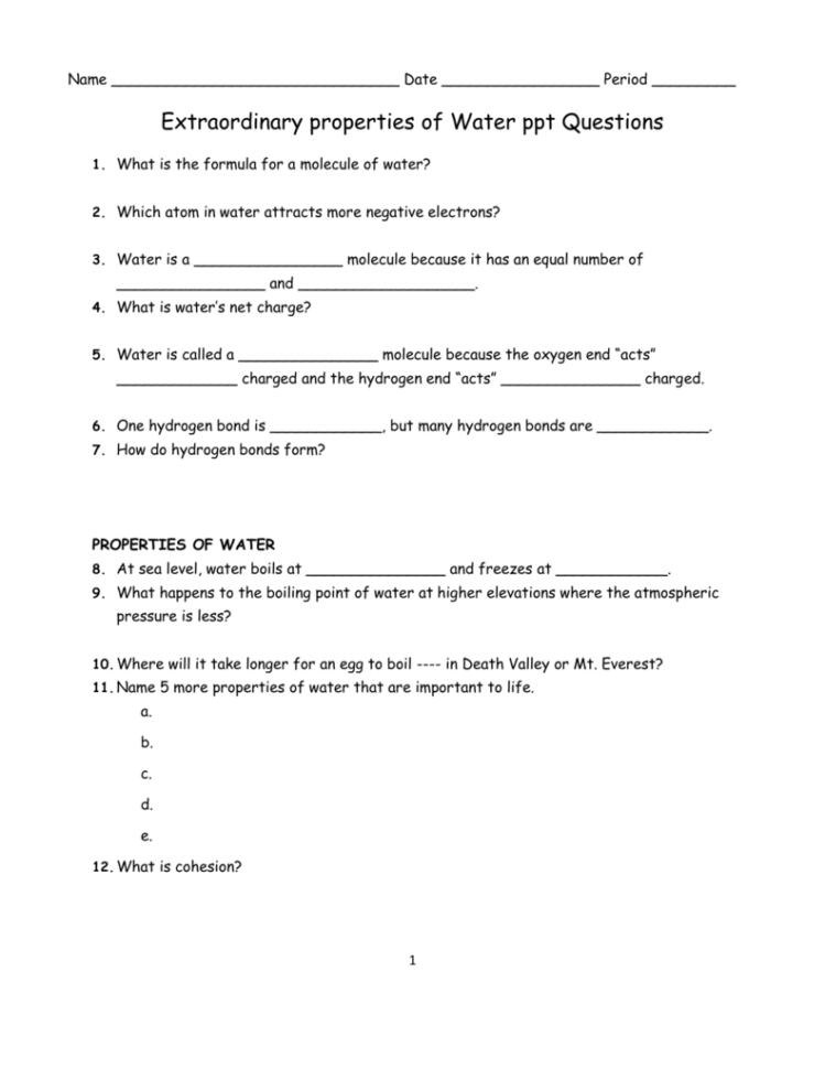 Extraordinary Properties Of Ter Ppt Questions