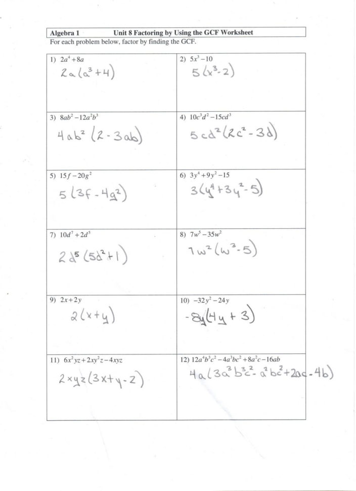 Factoring F Worksheet  Redwoodsmedia