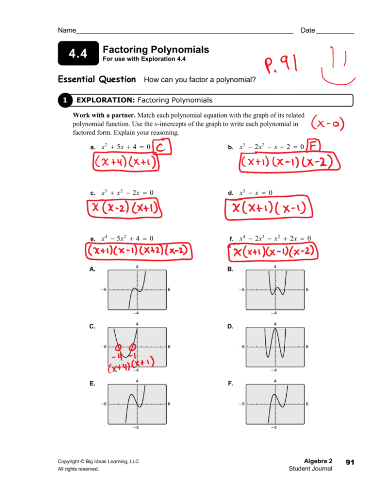 homework 2 factoring polynomials