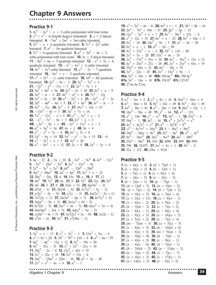 Factoring Polynomials Worksheet With Answers Algebra 2