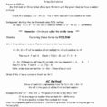 Factoring Trinomials With Leading Coefficient Worksheet