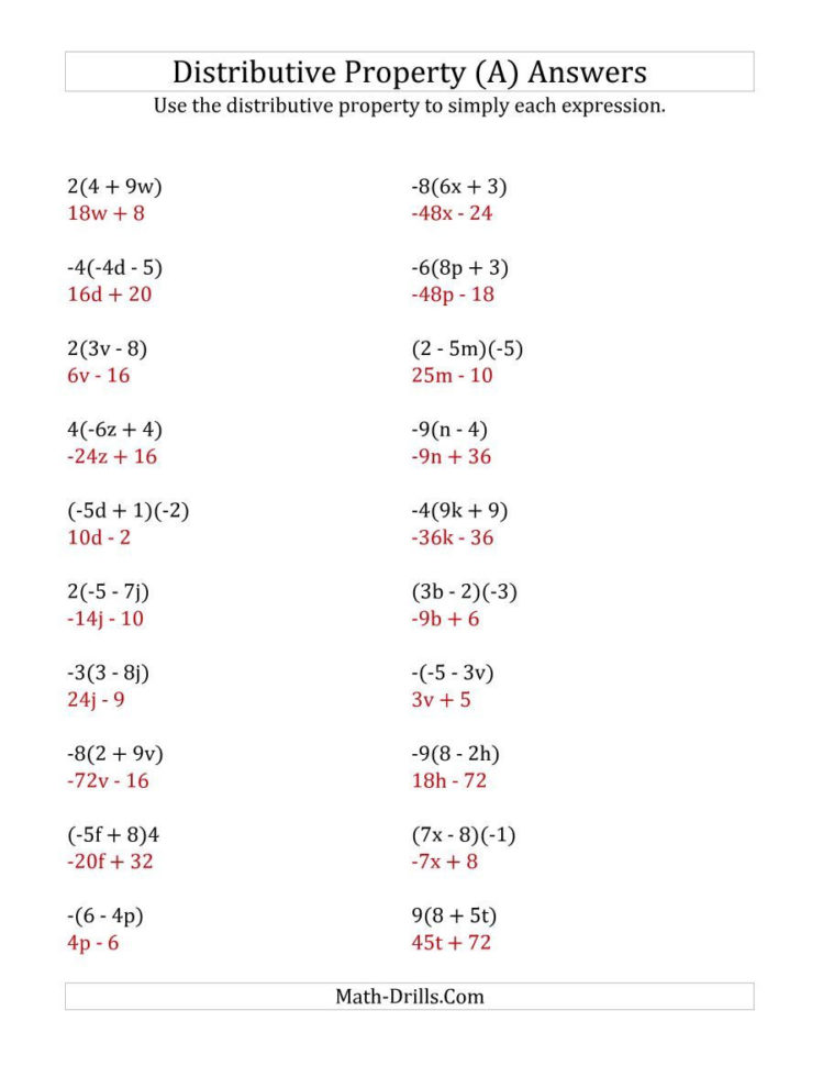 Factoring Using The Distributive Property Worksheet 10 2