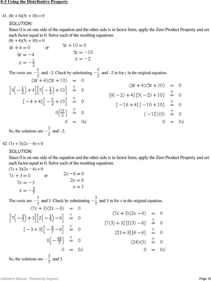 Factoring Using The Distributive Property Worksheet 10 2